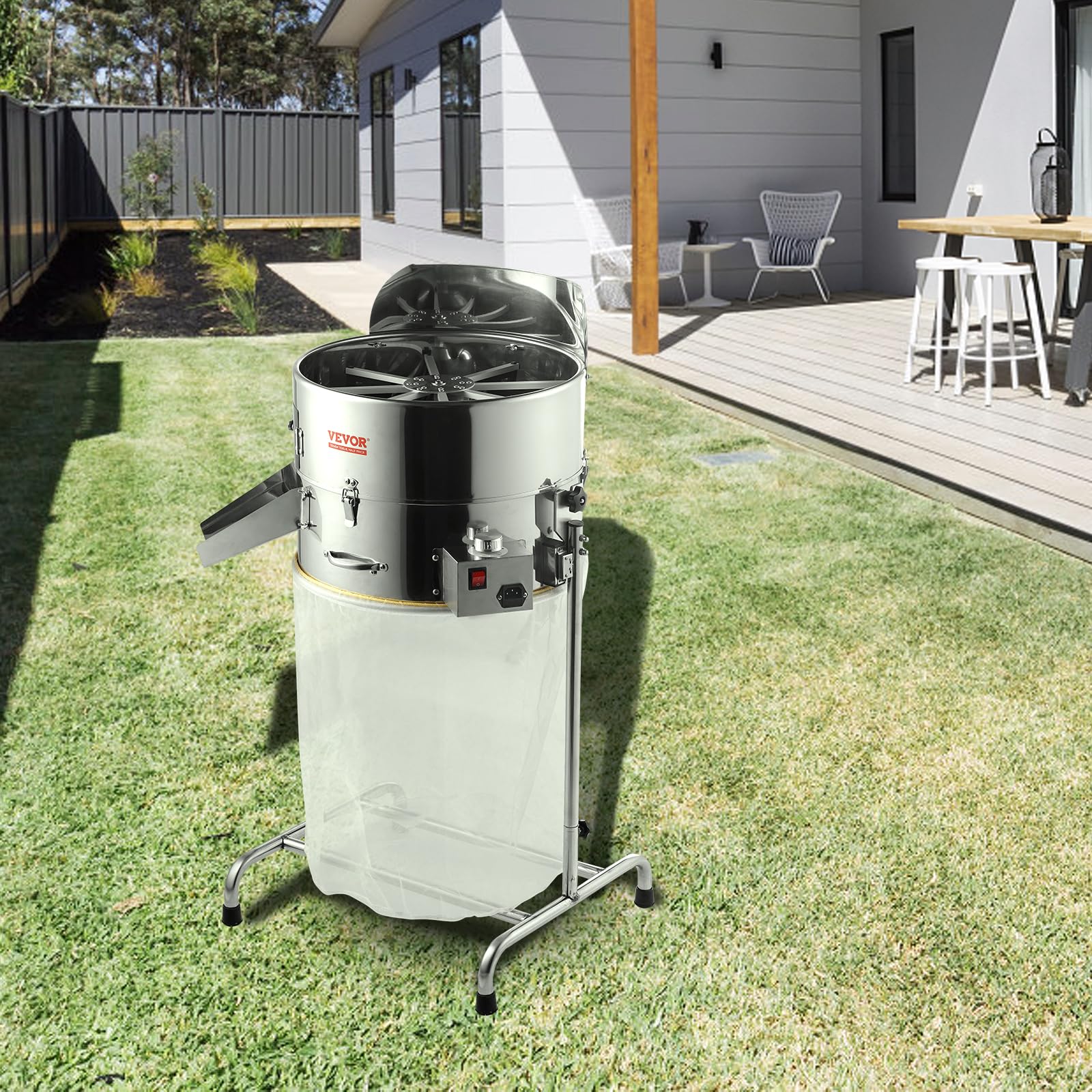 VEVOR 18" Electric Bud Leaf Trimmer, Tillable Trimmer with 60W Adjustable Speed, Stainless-Steel Blades, Mesh Bag & Hand Pruner for Leaves, Bud - Image 8