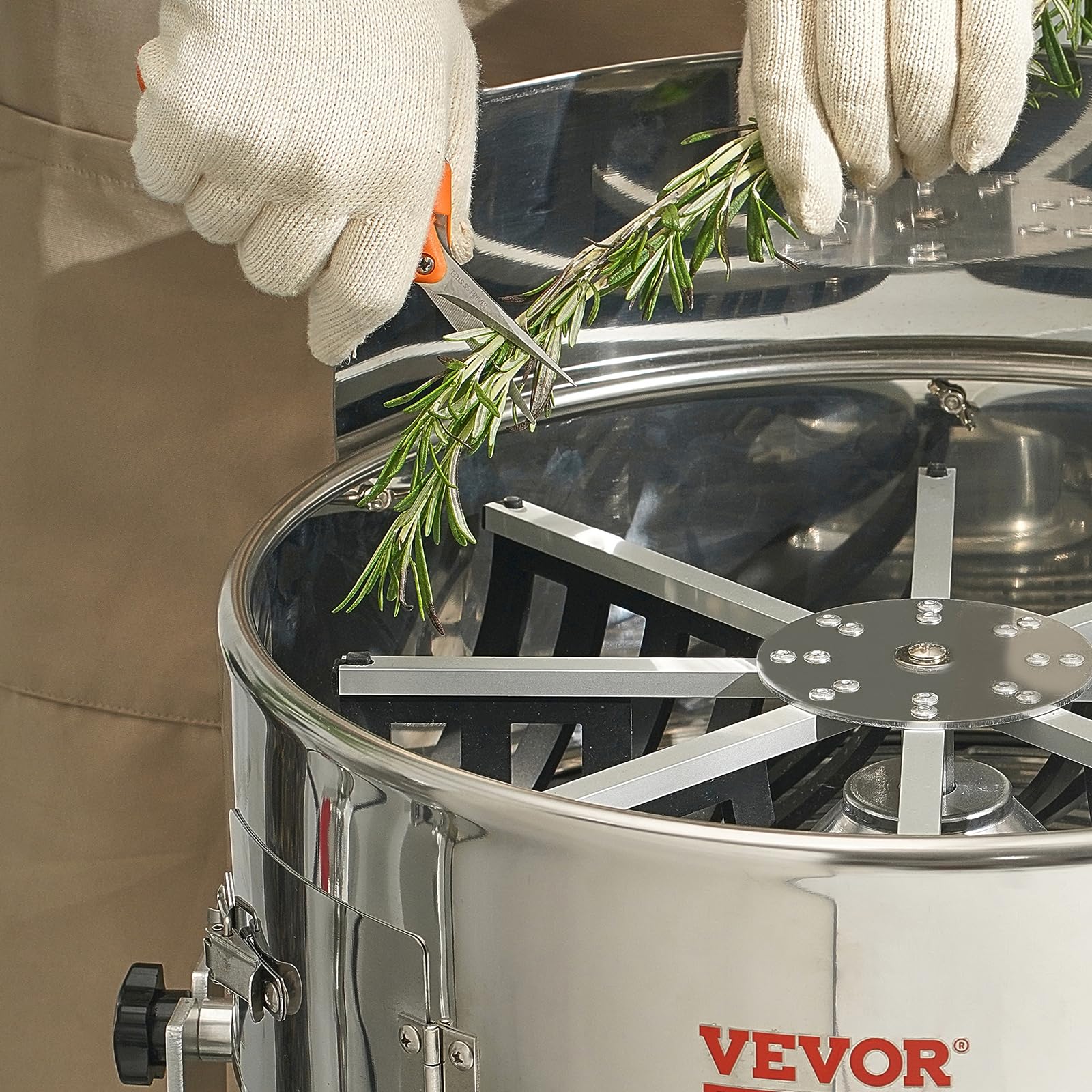 VEVOR 18" Electric Bud Leaf Trimmer, Tillable Trimmer with 60W Adjustable Speed, Stainless-Steel Blades, Mesh Bag & Hand Pruner for Leaves, Bud - Image 9