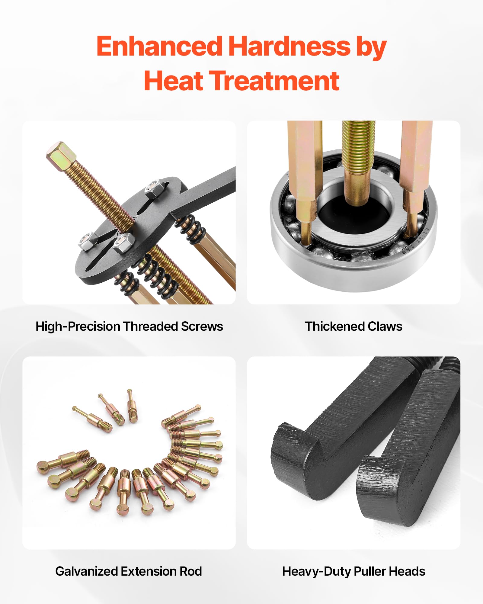 VEVOR 36-in-1 Bearing Puller Set, 36 PCS 3-Jaw Hook Puller for Internal External Bearings and Bearing Without Inner Shaft, Multifunctional Bearing Removal Tool with Heavy Duty Portable Storage Case - Image 5