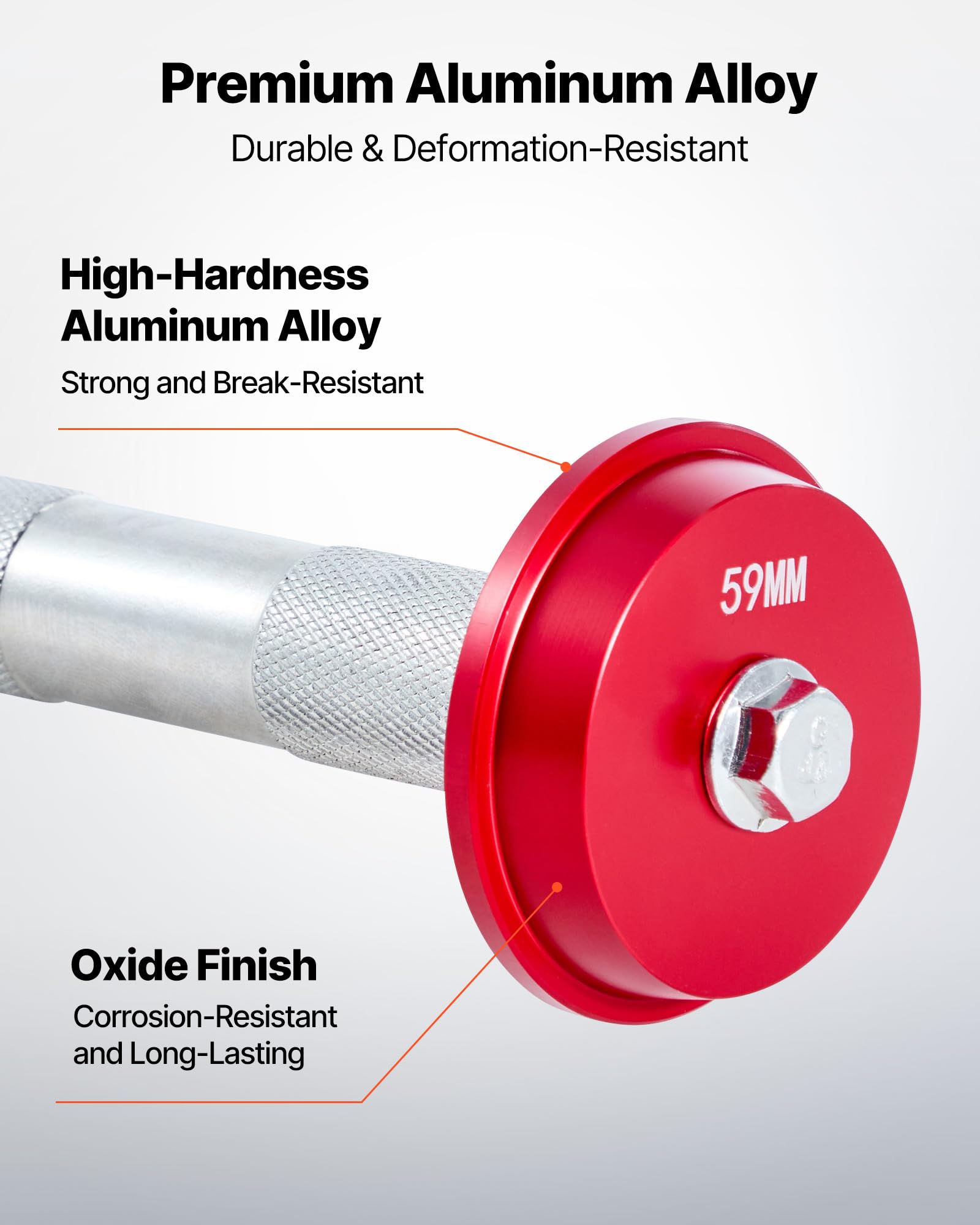 VEVOR Bearing Press Kit, 43 Pcs, Bearing Race and Seal Driver Set with 39 Bushings & Handle Shafts, Bushing Driver Tool Set, Heavy Duty Aluminum Alloy Removal Installation Tool Kit with Storage Case - Image 3