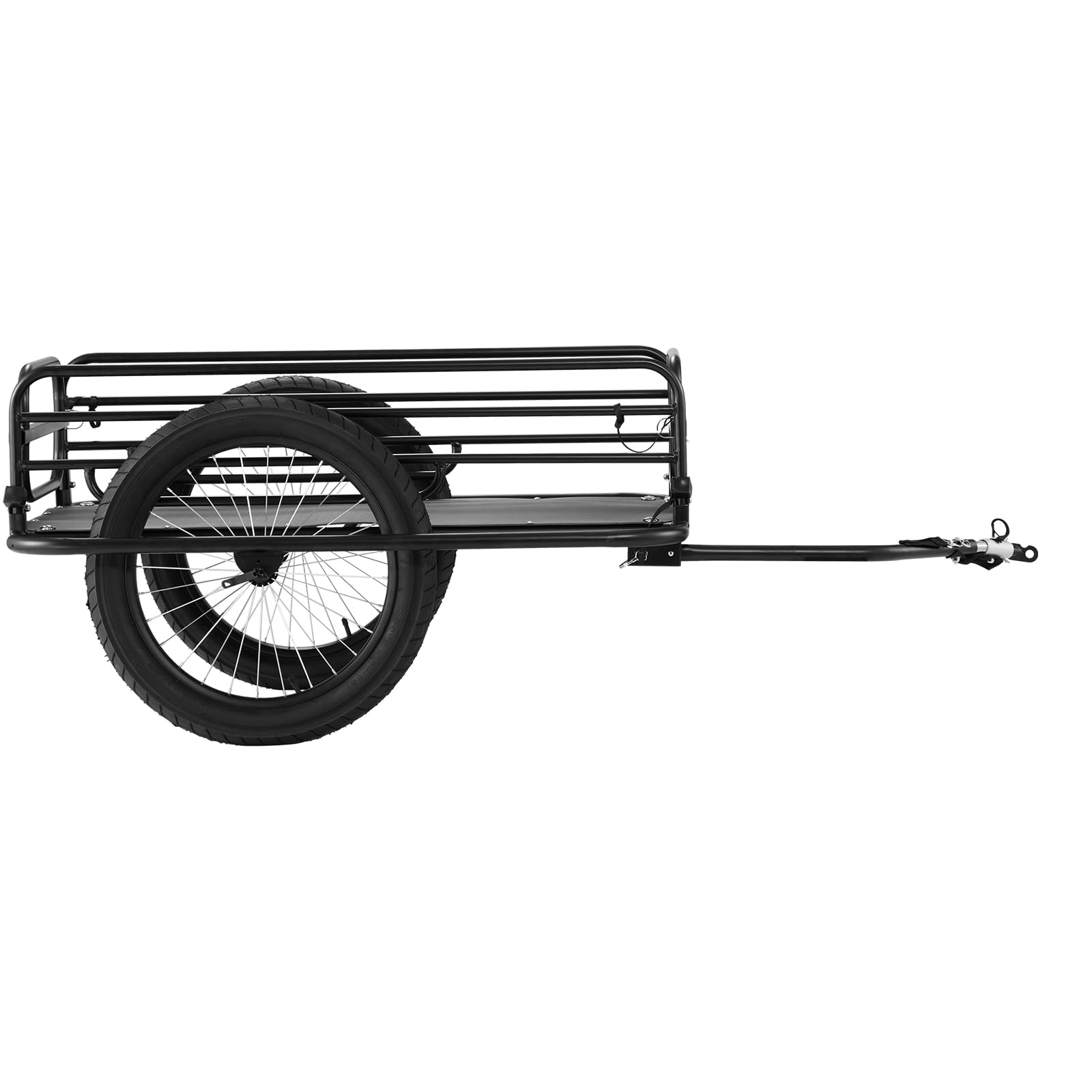 VEVOR Bike Cargo Trailer, 70/275 lbs Load Capacity, Foldable Compact Storage & Quick Release with Universal Hitch, 20" Wheels, Fits Most Bike Wheels, Carbon Steel Frame, Heavy-Duty Bicycle Wagon Cart - Image 9