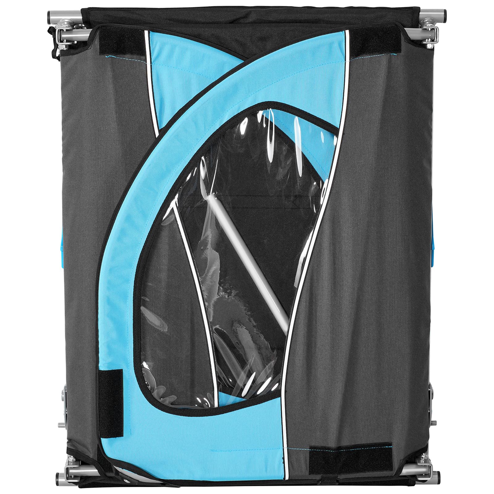 VEVOR Bike Trailer for Toddlers Kids, Single & Double Seat Options, 2-in-1 Canopy Carrier with Strong Frame Converts to Stroller, Tow Behind Foldable Child Bicycle Trailer with Universal Coupler - Image 10