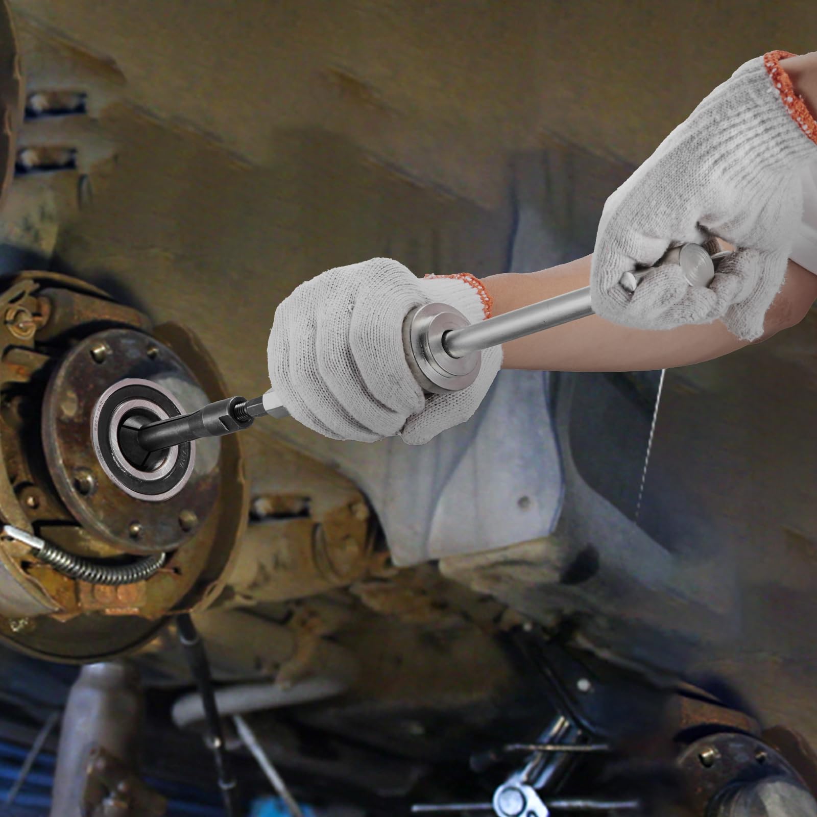 VEVOR Blind Hole Bearing Puller Set, 16-in-1 Inner Bearing Race and Seal Extractor Kit, 16 PCS Slide Hammer Pilot Insert Inner Internal Bearing Removal Tool Set with 10 Split Collets and Counterstay - Image 8