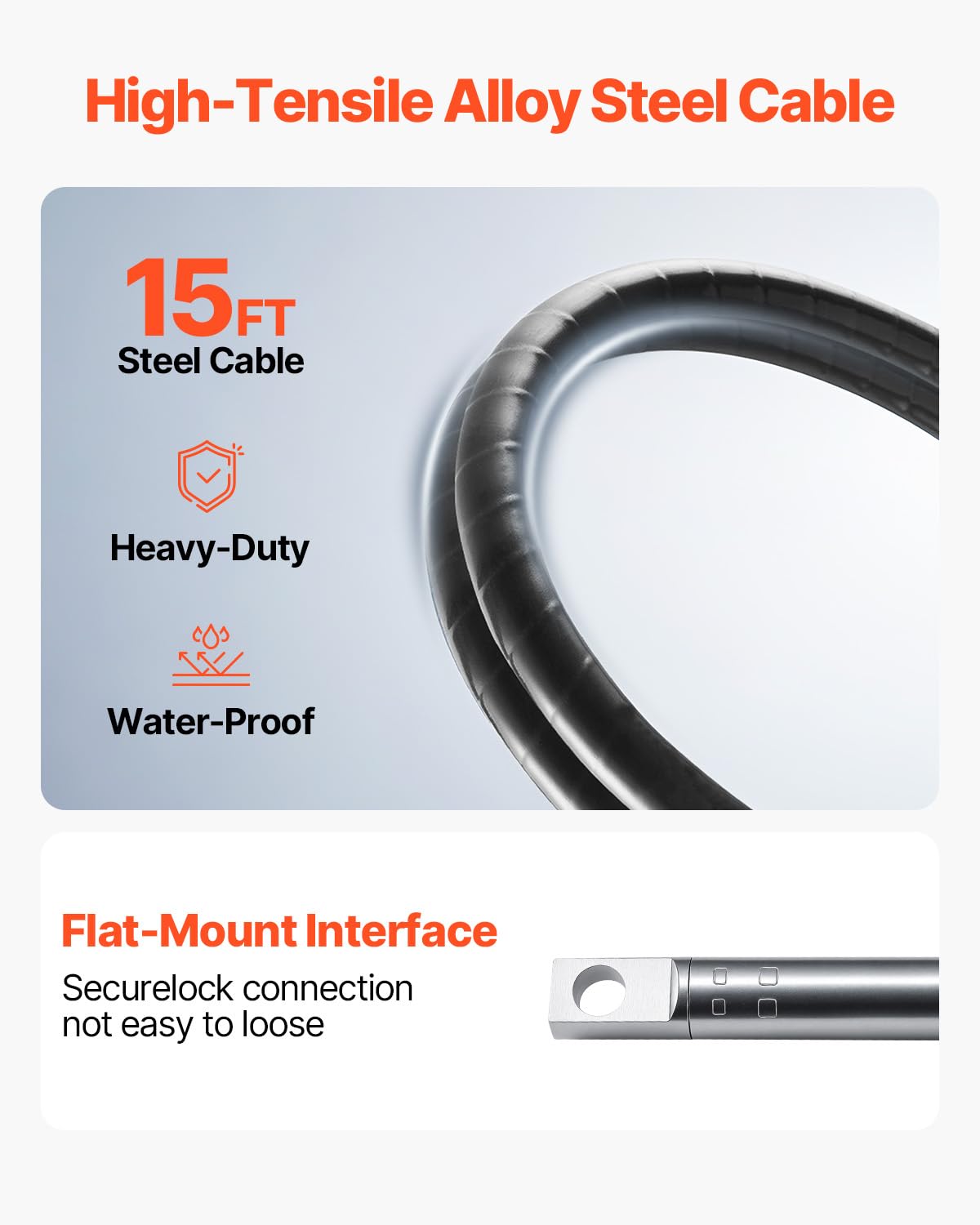 VEVOR Boat Steering System Kit, 10/11/12/13/14/15/16FT Outboard Boat Steering Control Cable, 13.5" Steering Wheel, 3/4" Tapered Shaft, Alloy Marine Steering System, for Yachts, Fishing Boats - Image 3