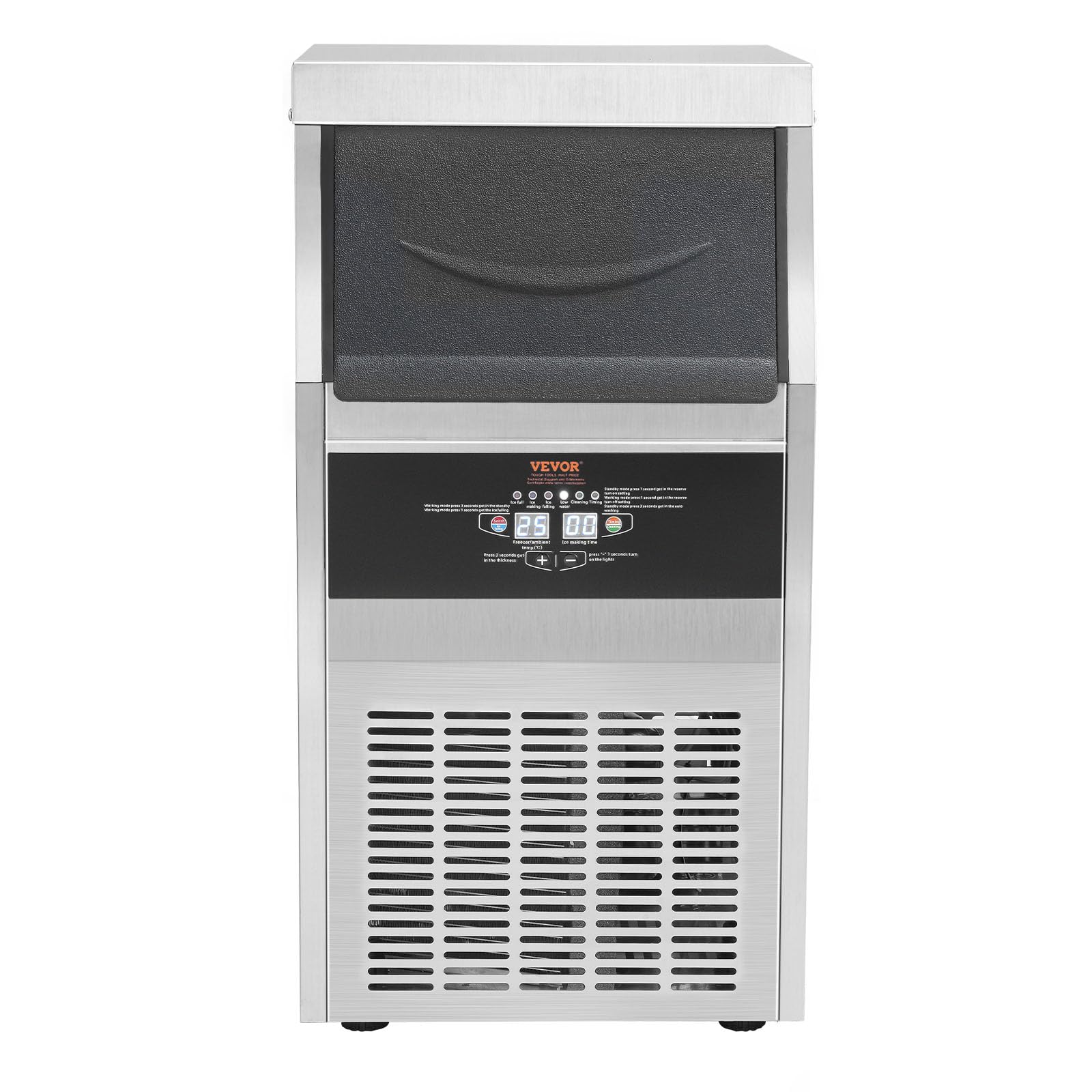 VEVOR Commercial Ice Maker 10 Pound Ice Maker 22 Pounds Storage Capacity 36 ICES 12-15 Sq. 90LBS/2 4H - Image 11