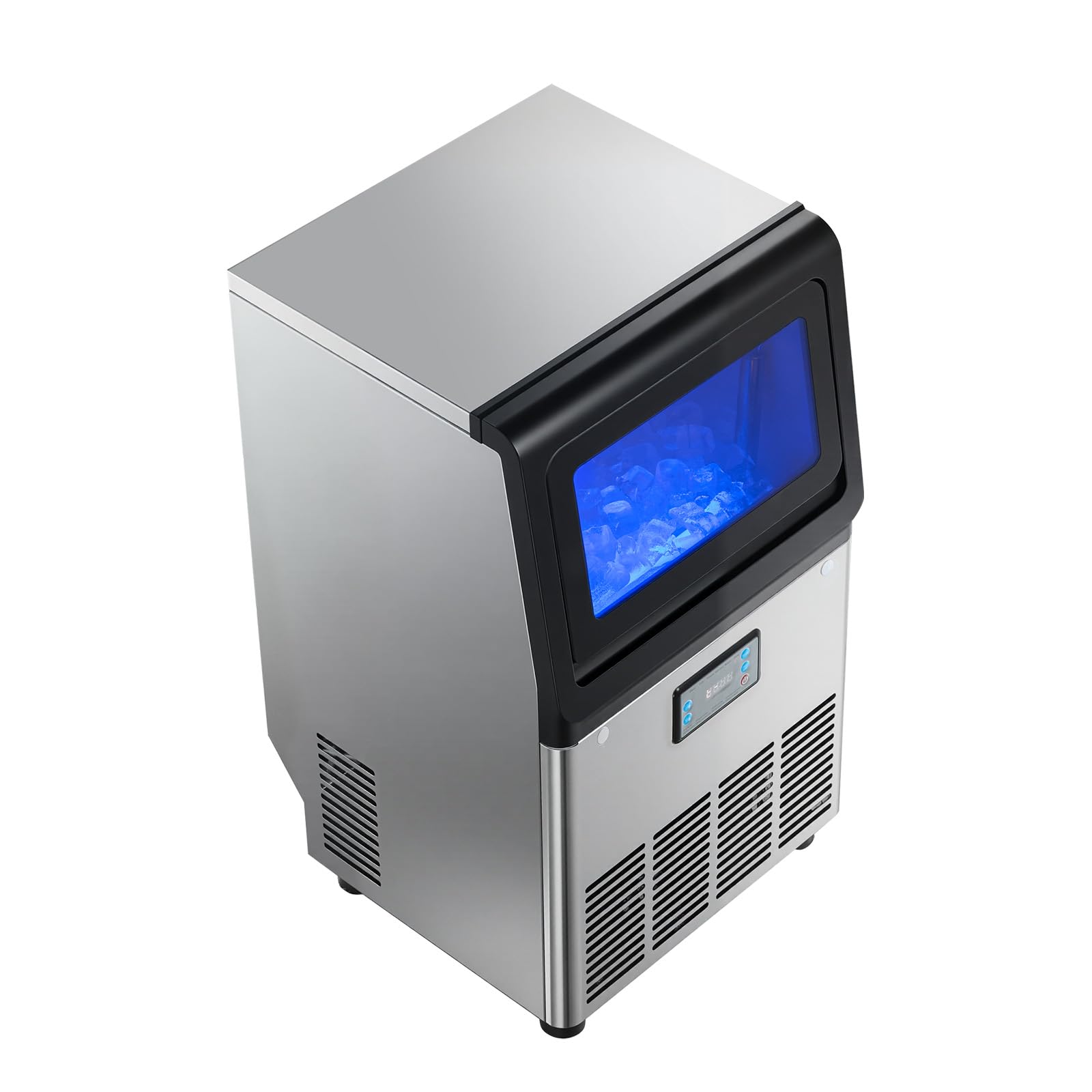 VEVOR Commercial Ice Maker Machine, 80 lbs/24h with 13 lbs Storage Capacity, Countertop/Freestanding/Under Counter, Stainless Steel Ice Maker with LED Display & Self-Cleaning, for Home Bar Restaurant - Image 9