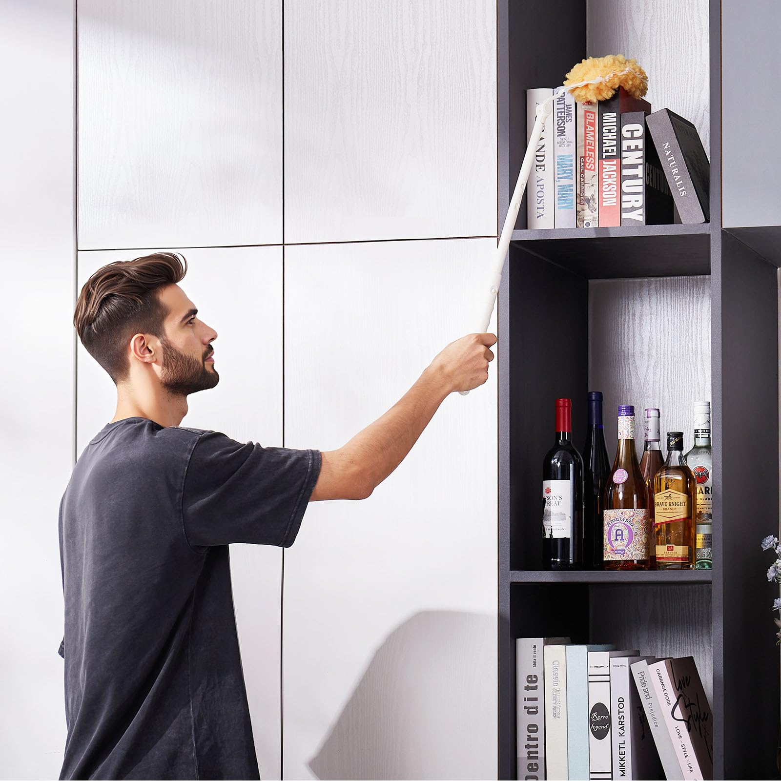 VEVOR Duster Refills, Heavy Duty Dusters for Cleaning, 3 ft Extendable Handle with 10 Refills, Reusable Non-Woven Fabric 360° Cleaning Kit for Dusting Furniture, Blinds, Ceiling Fans, Walls, Corners - Image 8