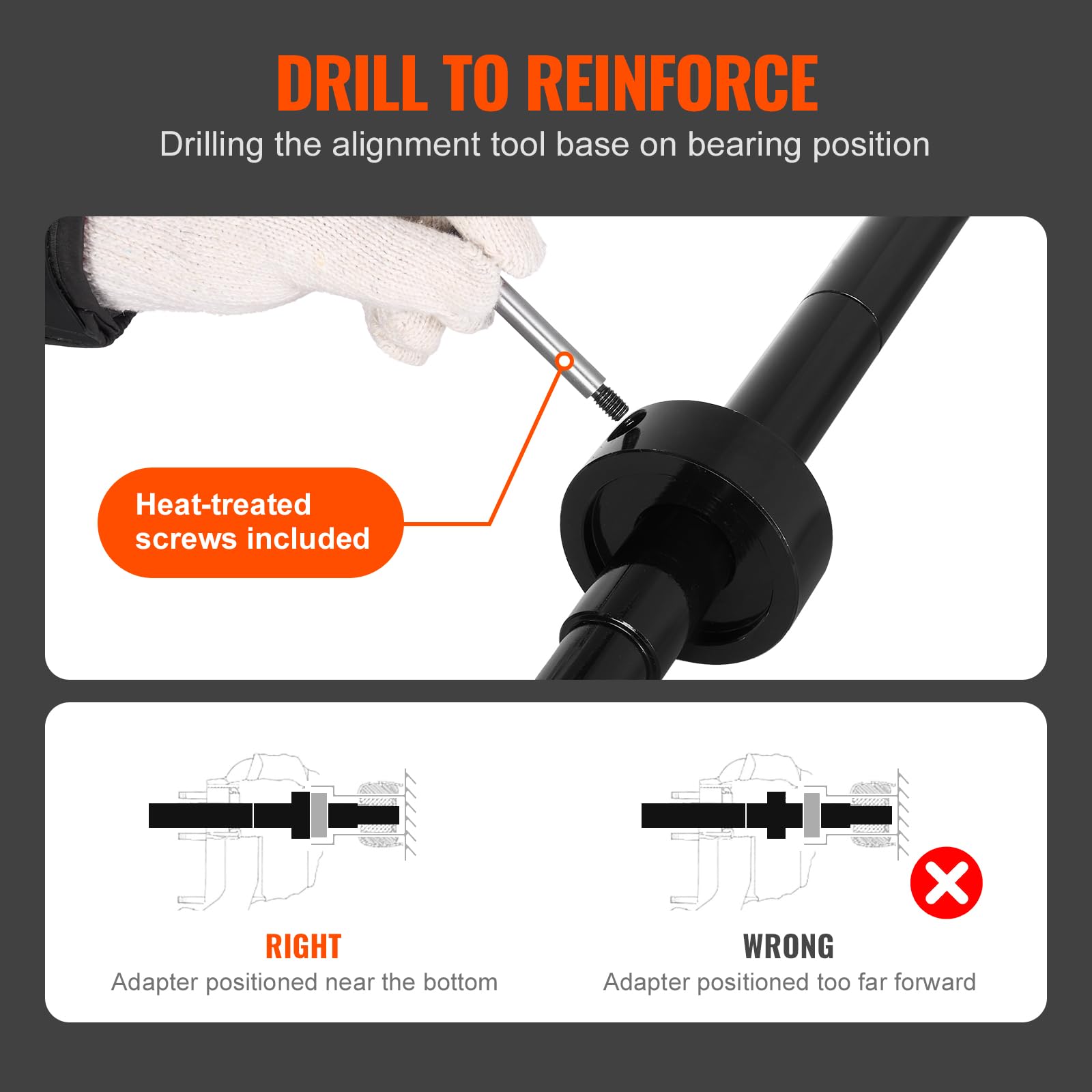 VEVOR Gimbal Bearing Alignment and Install Kit, Heavy Duty Engine Alignment Tools Set Fits for Mercruiser Alpha, Alpha 1, MR, Bravo, OMC, Cobra, and Volvo - Image 5