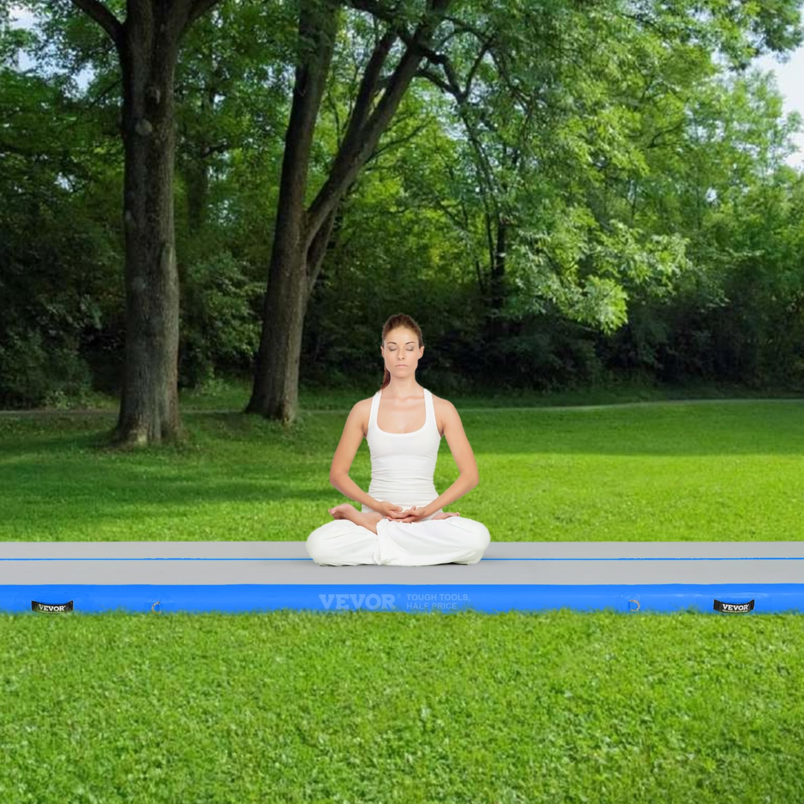 VEVOR Gymnastics Air Mat, Inflatable Track with Electric Pump, Training Mats for Home Use/Gym/Yoga/Cheerleading/Beach/Park/Water - Image 9