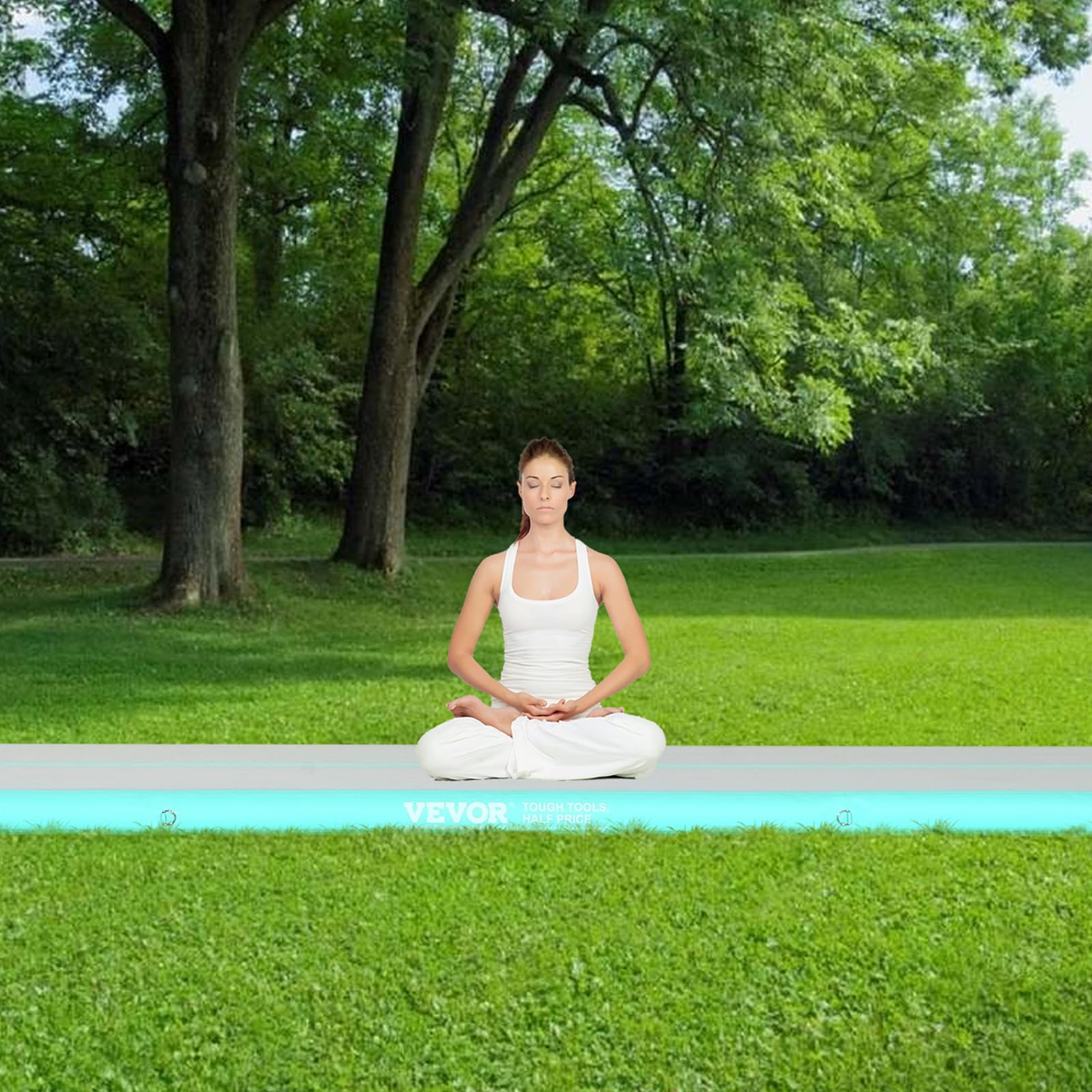 VEVOR Gymnastics Air Mat, Inflatable Track with Electric Pump, Training Mats for Home Use/Gym/Yoga/Cheerleading/Beach/Park/Water - Image 9