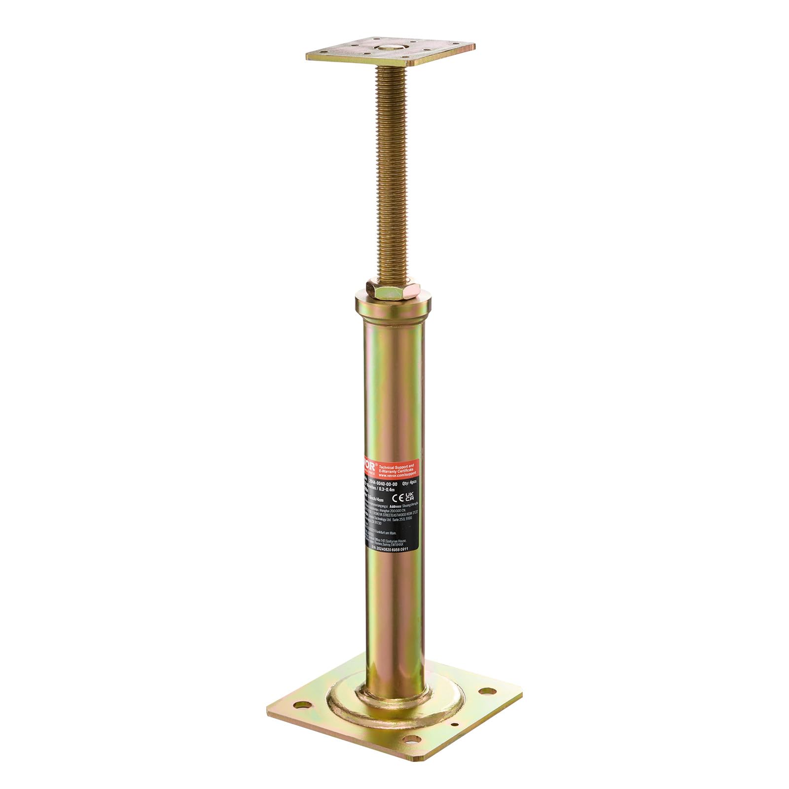 VEVOR House Floor Jacks, 4 PCS Post Floor Joist Jacks for Leveling, 11.6"-16" Height Range, Total Support up to 10000 LBS, Galvanized Telescoping Screw Jacks for Temporary Support - Image 12