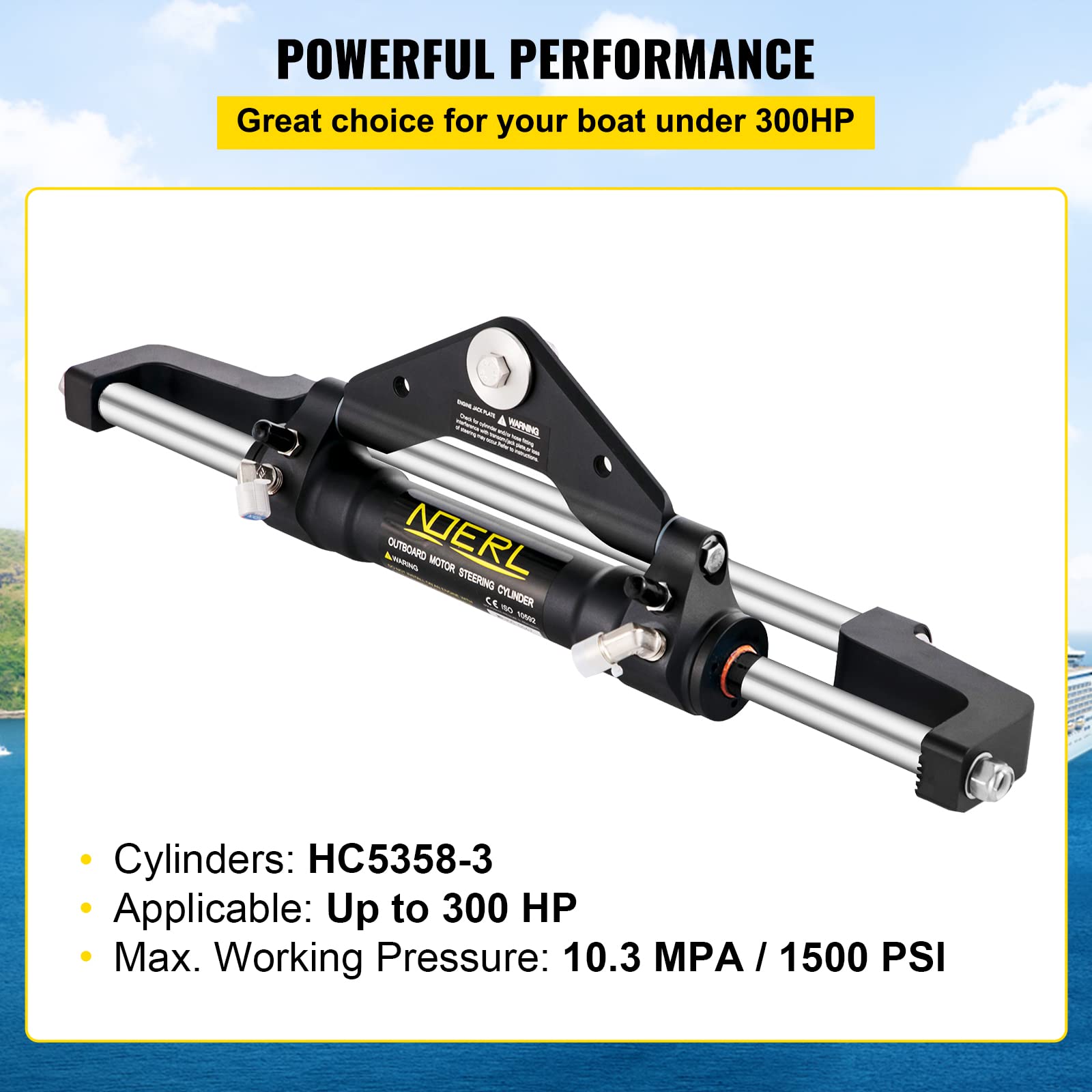 VEVOR Hydraulic Outboard Steering Kit - Image 3