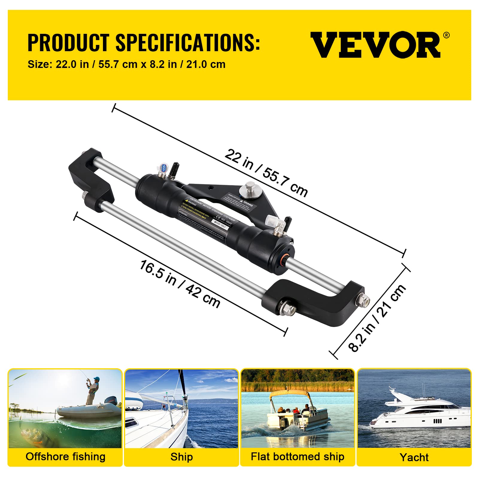 VEVOR Hydraulic Outboard Steering Kit - Image 7