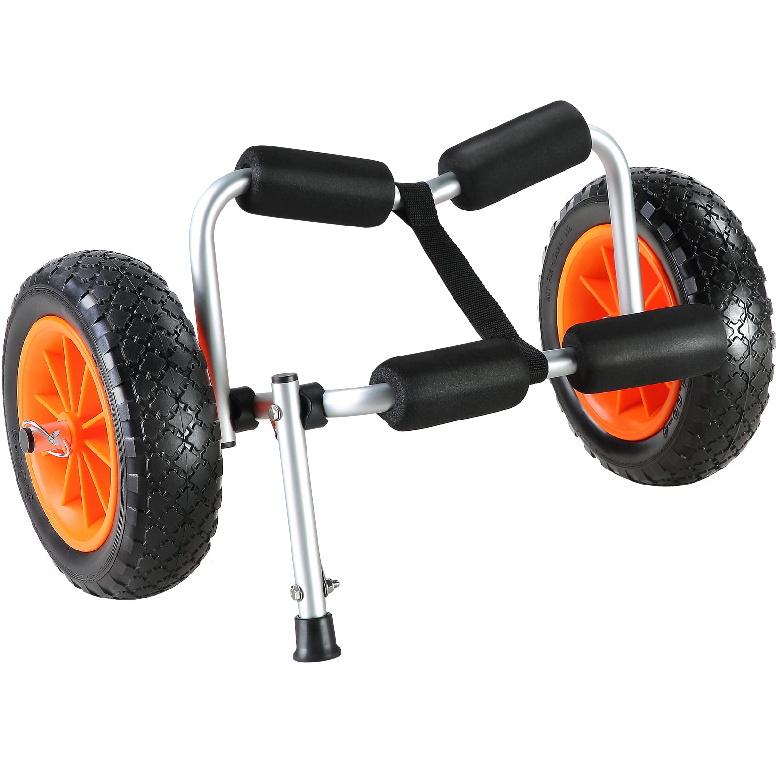 VEVOR Kayak Cart, 250lbs Load Capacity, Foldable Kayak Dolly Aluminum Kayak Wheels with 10'' Solid Tires for Kayaks Carrier Canoes Paddleboard Kayak Trolley Float Mats Jon Boats - Image 10