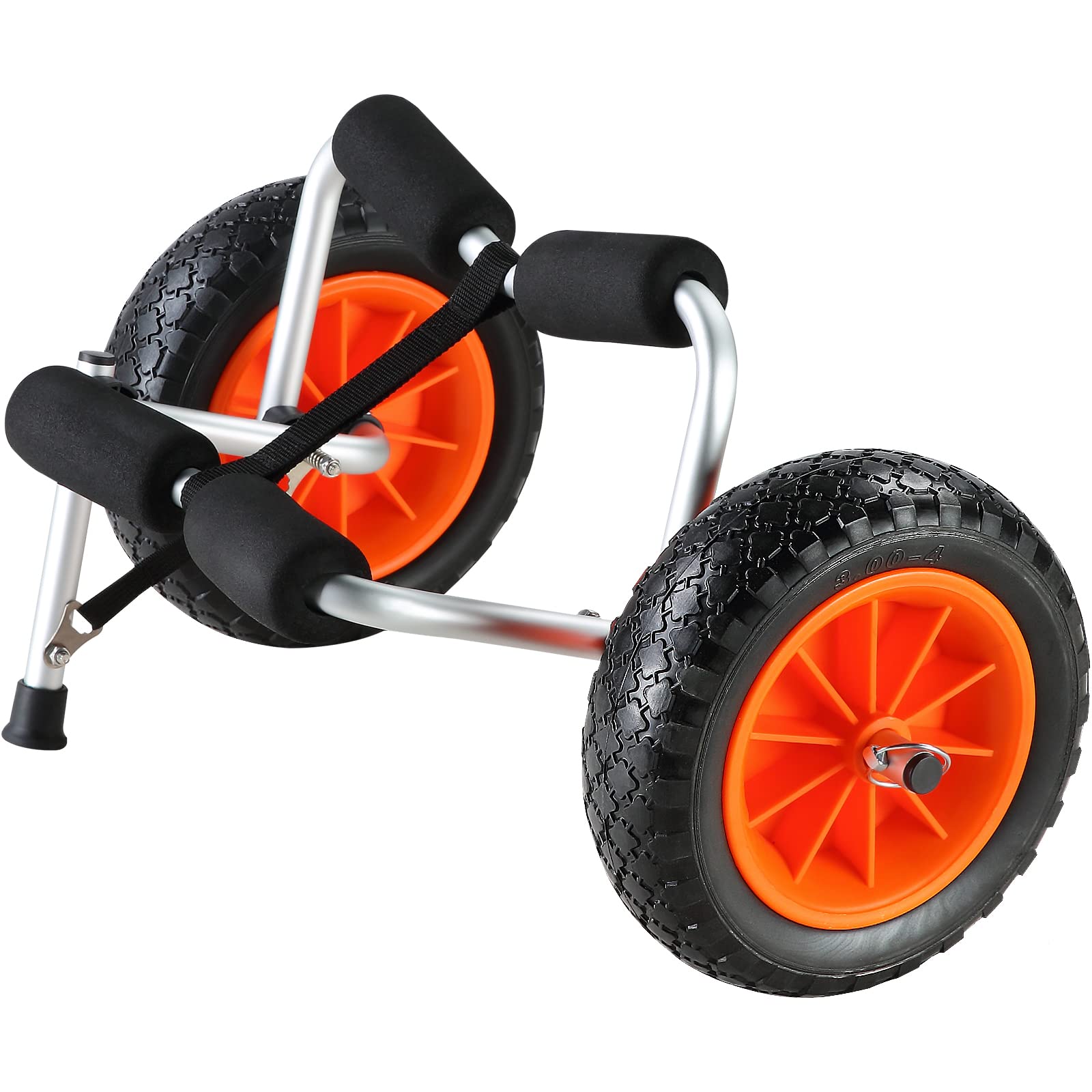 VEVOR Kayak Cart, 250lbs Load Capacity, Foldable Kayak Dolly Aluminum Kayak Wheels with 10'' Solid Tires for Kayaks Carrier Canoes Paddleboard Kayak Trolley Float Mats Jon Boats - Image 11
