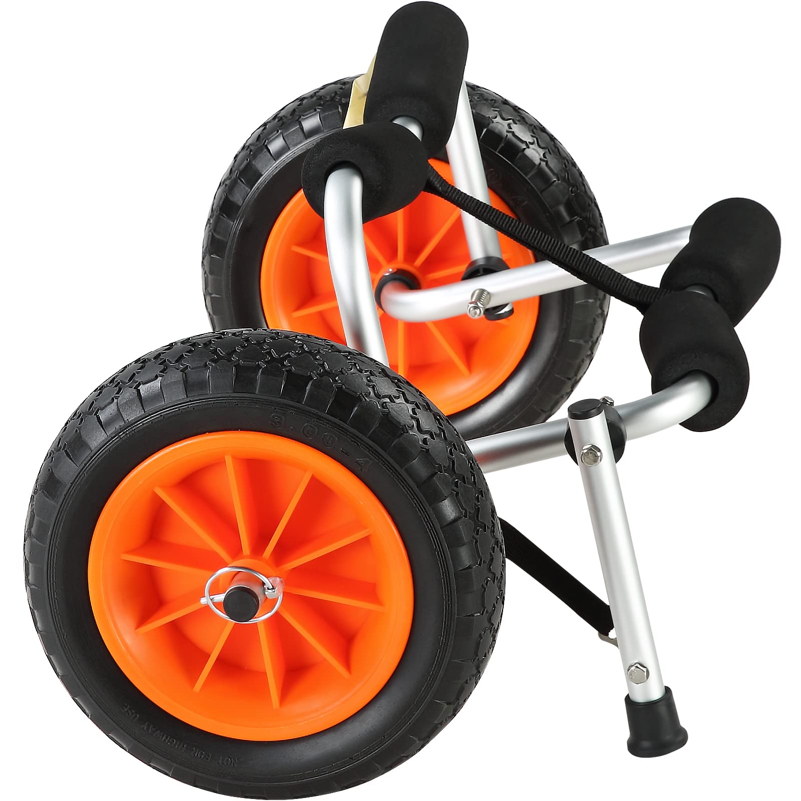 VEVOR Kayak Cart, 250lbs Load Capacity, Foldable Kayak Dolly Aluminum Kayak Wheels with 10'' Solid Tires for Kayaks Carrier Canoes Paddleboard Kayak Trolley Float Mats Jon Boats - Image 12