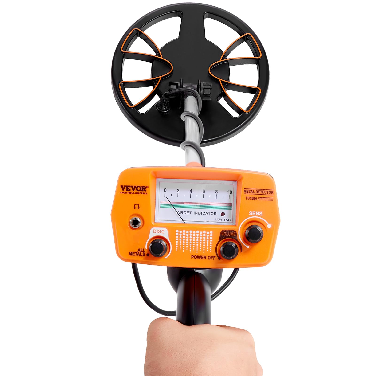 VEVOR Metal Detector for Adults & Kids, 8 Inch Waterproof Search Coil with High Accuracy Pointer Display, Adjustable 38''-49'' Gold Detector, Lightweight Aluminum Stem for Detecting Gold Treasure - Image 12