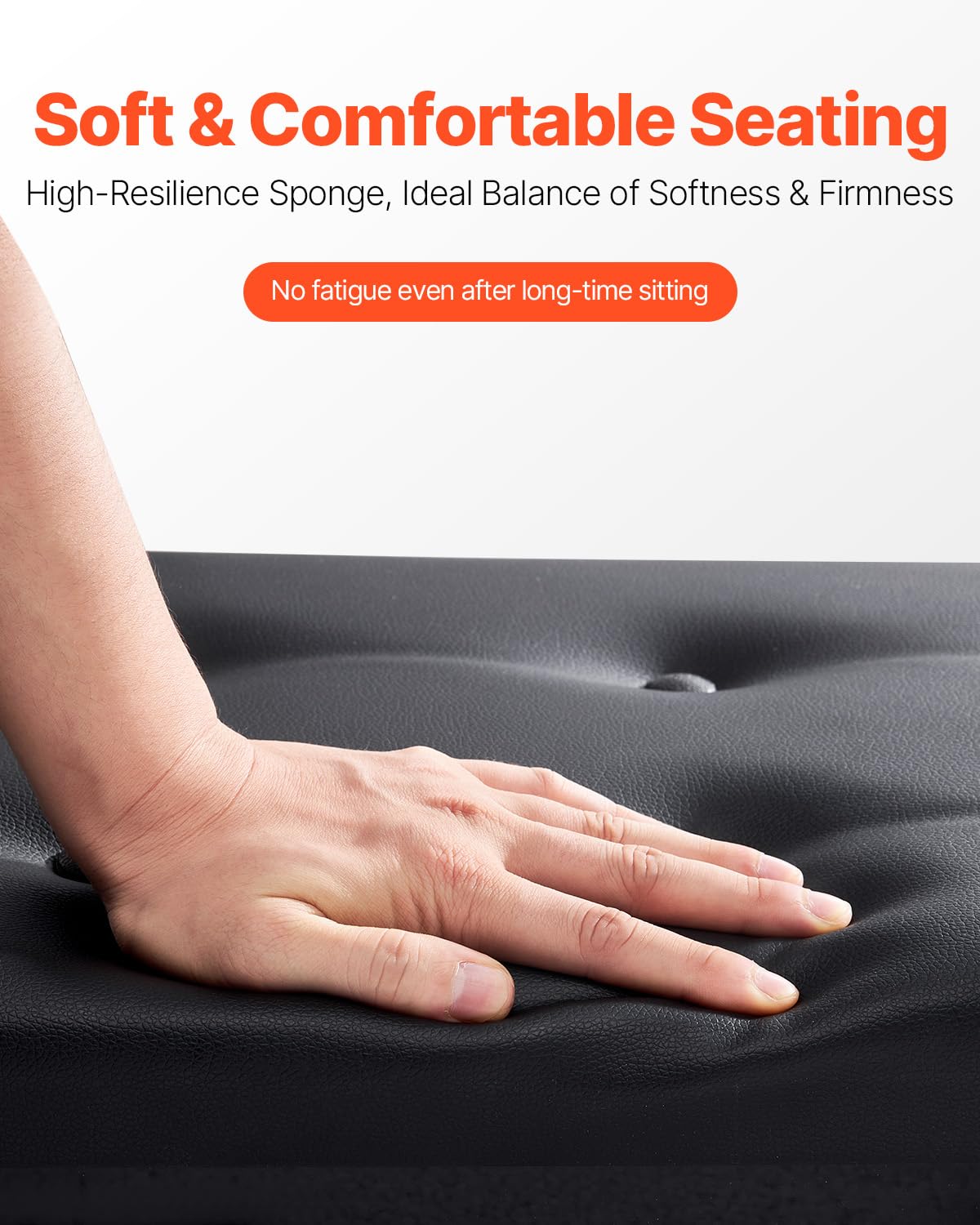 VEVOR Piano Bench, 22" x 13.78" x 19", Keyboard Piano Chair with High-Density Padded Cushion, Storage Compartment for Music Books, Wooden Piano Bookcase Stool Seat, for Vanity, Living Room, Bedroom - Image 6