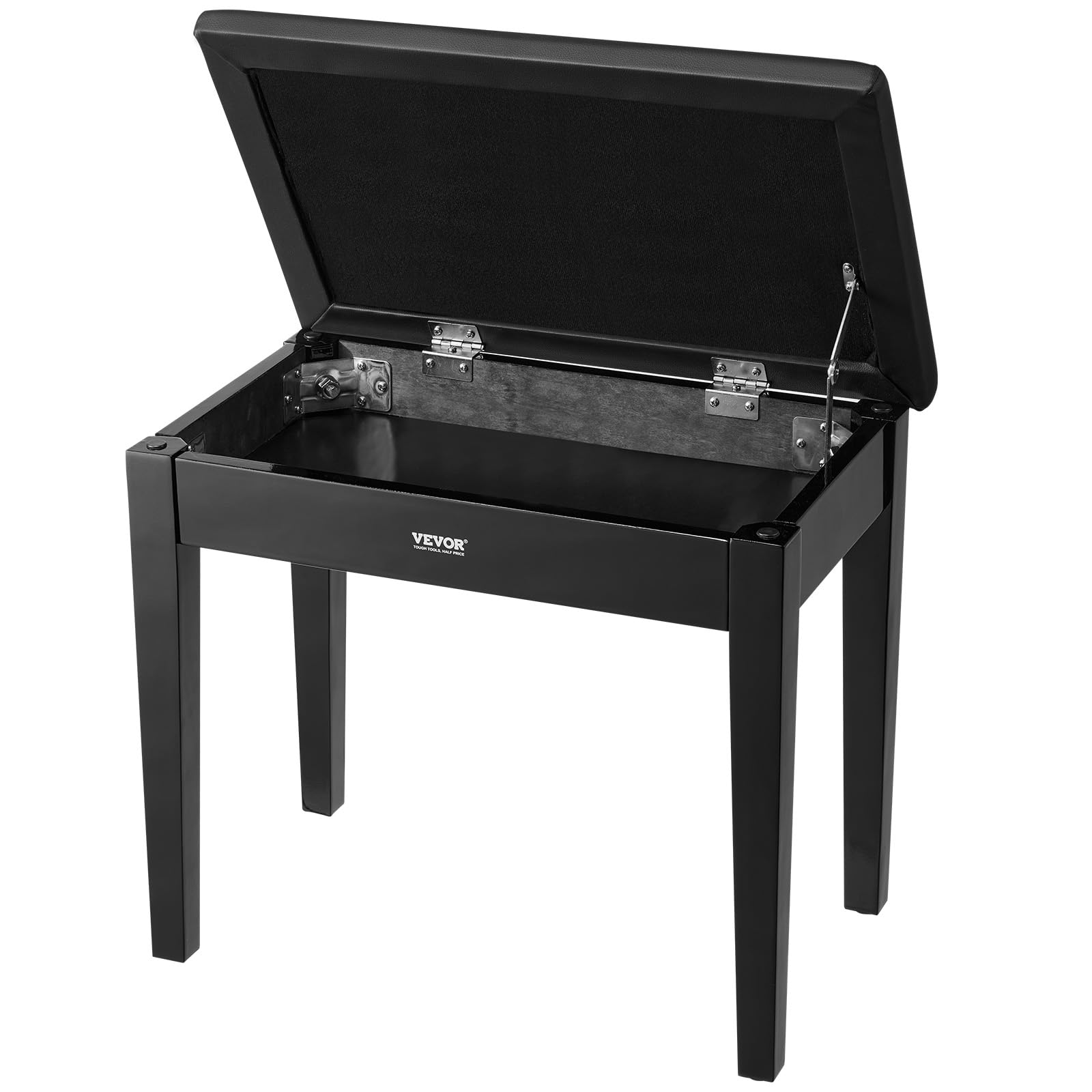 VEVOR Piano Bench, 22" x 13.78" x 19", Keyboard Piano Chair with High-Density Padded Cushion, Storage Compartment for Music Books, Wooden Piano Bookcase Stool Seat, for Vanity, Living Room, Bedroom - Image 9