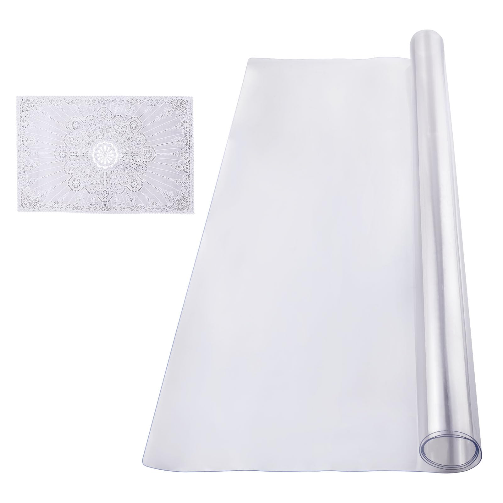 VEVOR Plastic Table Cover, 54 x 54 Inch 1.5 mm Thick Clear Square PVC Desk Mat Protector, Waterproof & Easy Cleaning Desk Pad Tablecloth, for Office, Dresser, Dining Room, Night Stand - Image 9