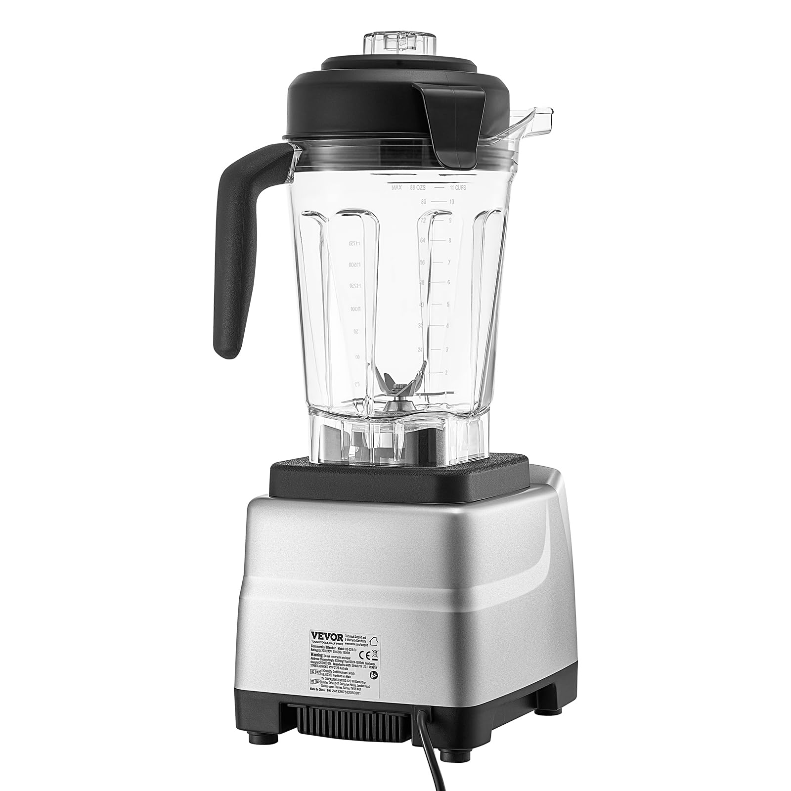 VEVOR Professional Blender for Smoothies, 85 oz 1400W,with Powerful Motor, Multi-Functional Food Processing for Smoothie/Milkshake/Juice, Fits for Kitchen - Image 12