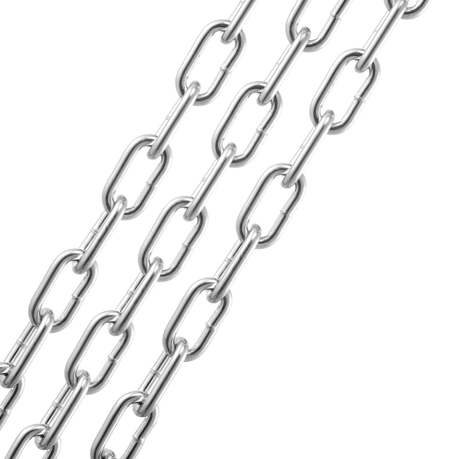 VEVOR Proof Coil Chain, 3/16" x 10', 1100 lbs Safe Working Load, Zinc Plated Proof Tested Coil Chain with Two Quick Links, Galvanized Carbon Steel Link Chain for Towing, Hanging, Camping, Pet Towing - Image 10