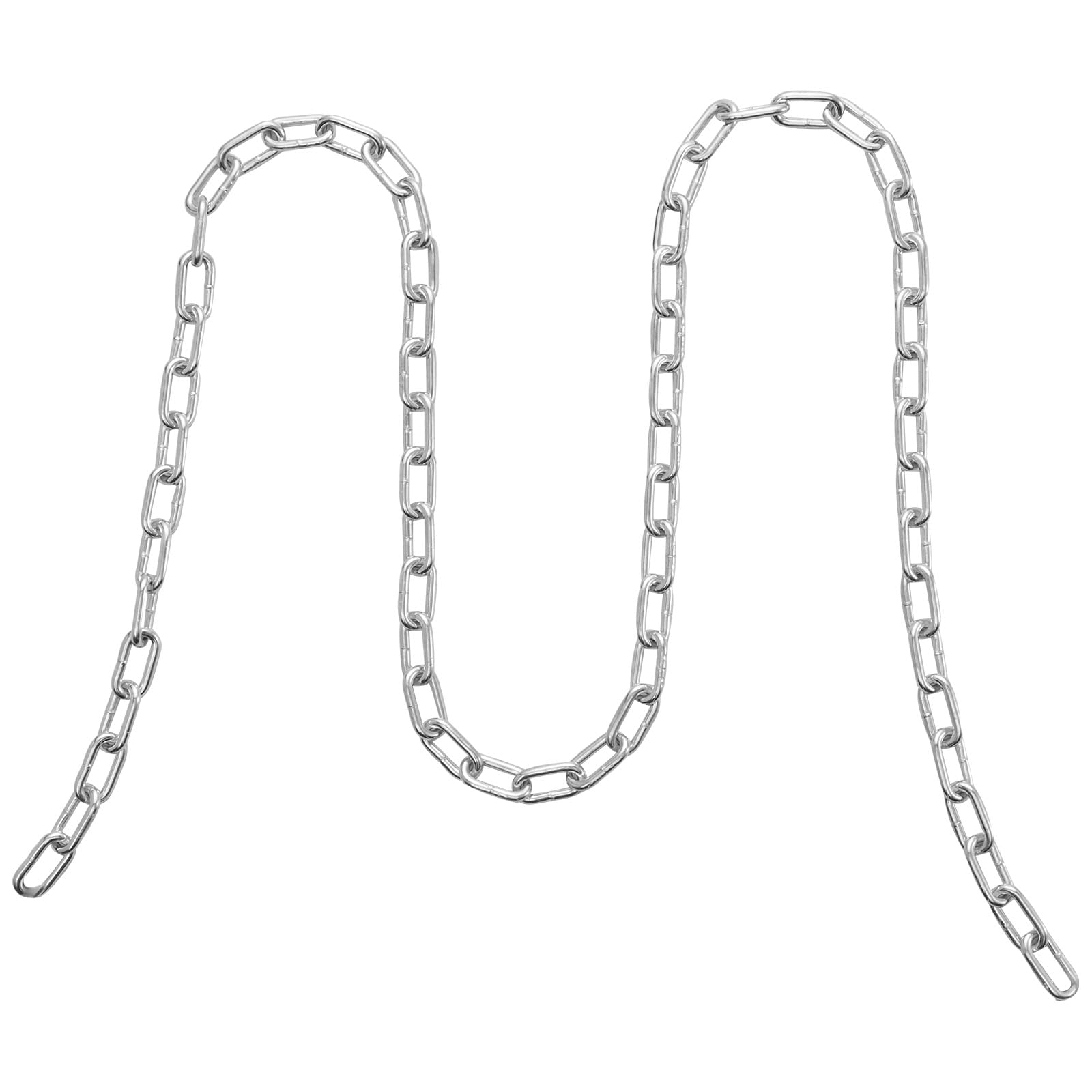 VEVOR Proof Coil Chain, 3/16" x 10', 1100 lbs Safe Working Load, Zinc Plated Proof Tested Coil Chain with Two Quick Links, Galvanized Carbon Steel Link Chain for Towing, Hanging, Camping, Pet Towing - Image 9