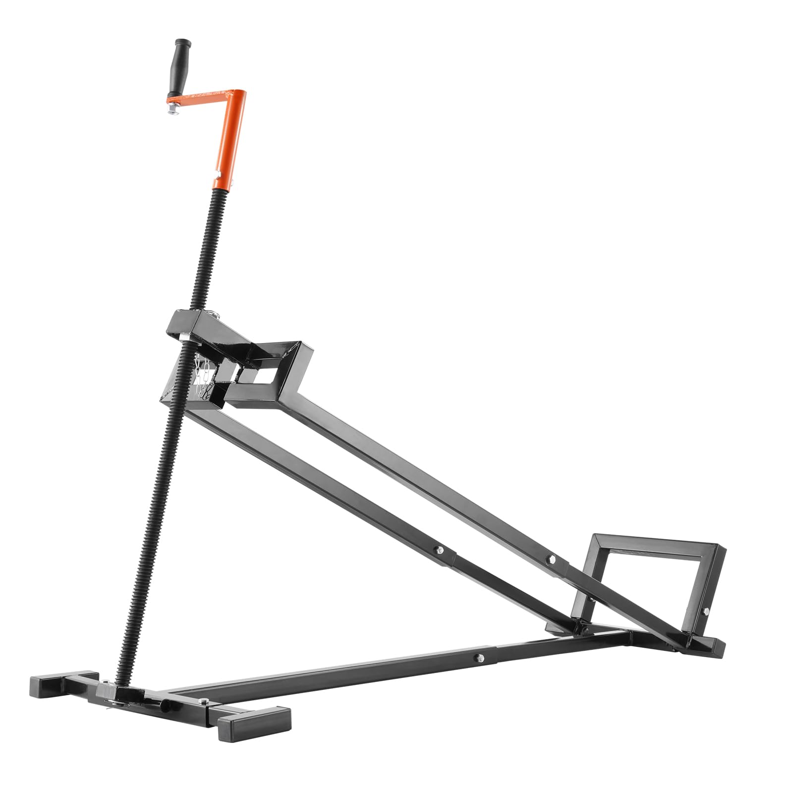 VEVOR Ride on Lawn Mower Lift Jack, 880 Lbs Weight Capacity, Telescopic Maintenance Jack with Crank Handle & Power Tool Handle, Foldable Lawn Tractor Lifter for Lawn Mowers and Garden Tractors, Black - Image 9