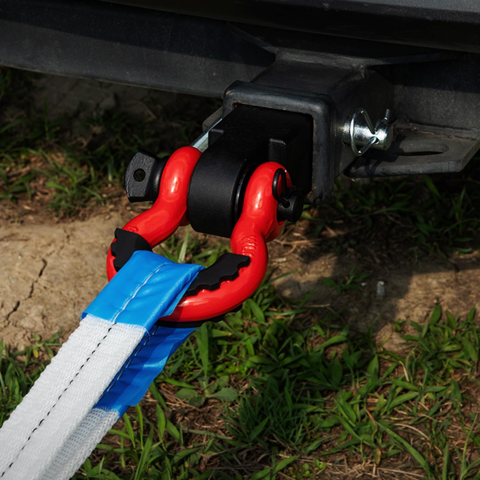 VEVOR Shackle Hitch Receiver, Fits 2" Receivers, 52900 lbs Breaking Strength, D Ring Shackle with Trailer Hitch Lock Pin, Heavy Duty Towing Accessories for Trucks, Jeeps, Off-Road Vehicle Recovery - Image 8