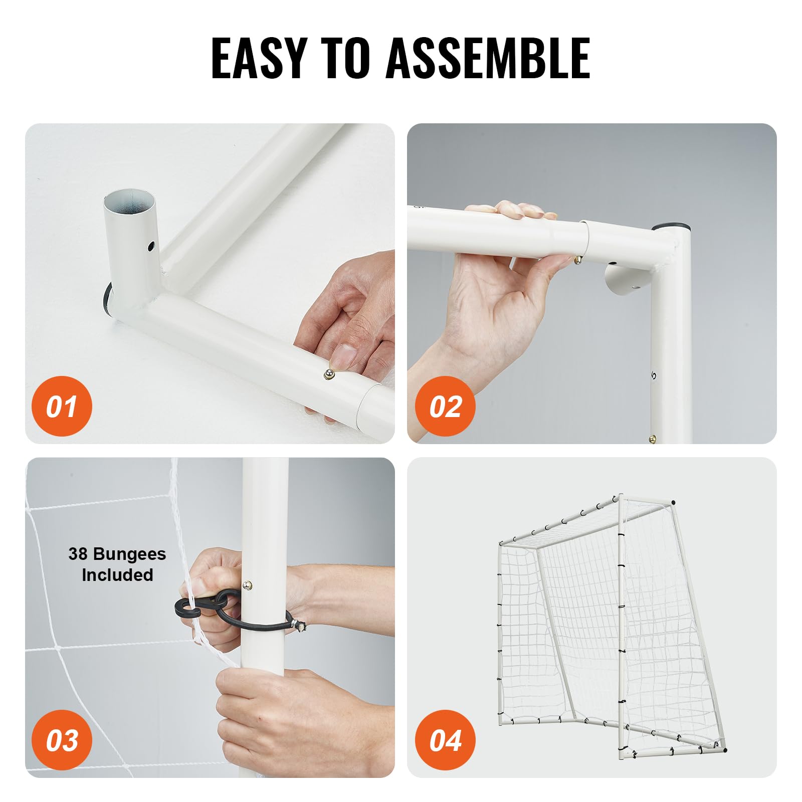 VEVOR Soccer Rebound Trainer, Iron Soccer Training Equipment, Sports Football Rebounder Wall, Double-Sided Rebounding Net, Easy Assembly, Perfect for Backyard Practicing, Solo Training, Passing - Image 5