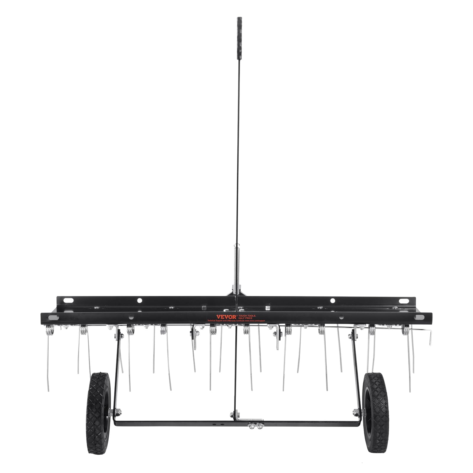 VEVOR Tow Behind Dethatcher, 40-inch Tow Dethatcher with 20 Spring Steel Tines, Lawn Dethatcher Rake for ATV or Mower, Tow Behind Lawn Rake with Lift Handle for Garden Farm Grass - Image 11