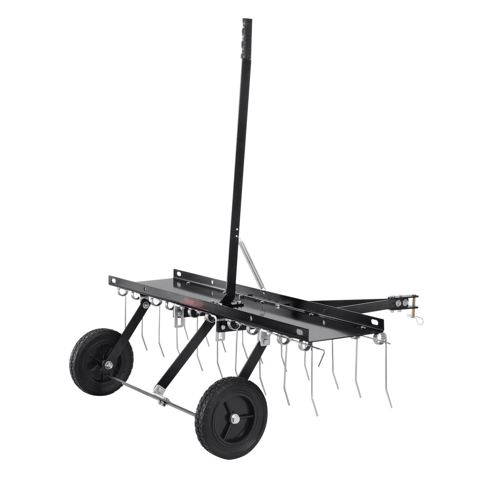 VEVOR Tow Behind Dethatcher, 40-inch Tow Dethatcher with 20 Spring Steel Tines, Lawn Dethatcher Rake for ATV or Mower, Tow Behind Lawn Rake with Lift Handle for Garden Farm Grass - Image 9