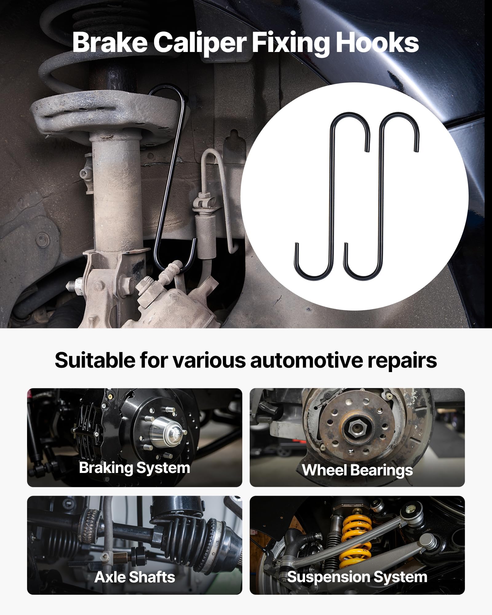 VEVOR Wheel Bearing Hub Removal Tool Kit, Compatible with All Axle Bolt Hubs 5, 6, 8 Lug Hubs Buster Puller, Universal Wheel Hub Shocker, Wheel Hub Buster Tool with Nuts & Washers for Sedan SUV Truck - Image 6