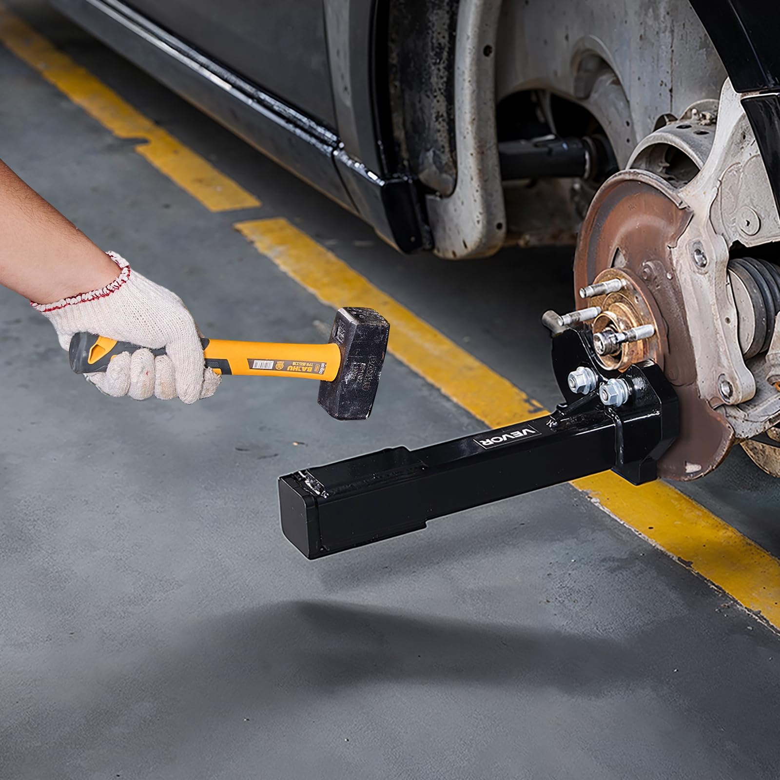 VEVOR Wheel Bearing Hub Removal Tool Kit, Compatible with All Axle Bolt Hubs 5, 6, 8 Lug Hubs Buster Puller, Universal Wheel Hub Shocker, Wheel Hub Buster Tool with Nuts & Washers for Sedan SUV Truck - Image 8