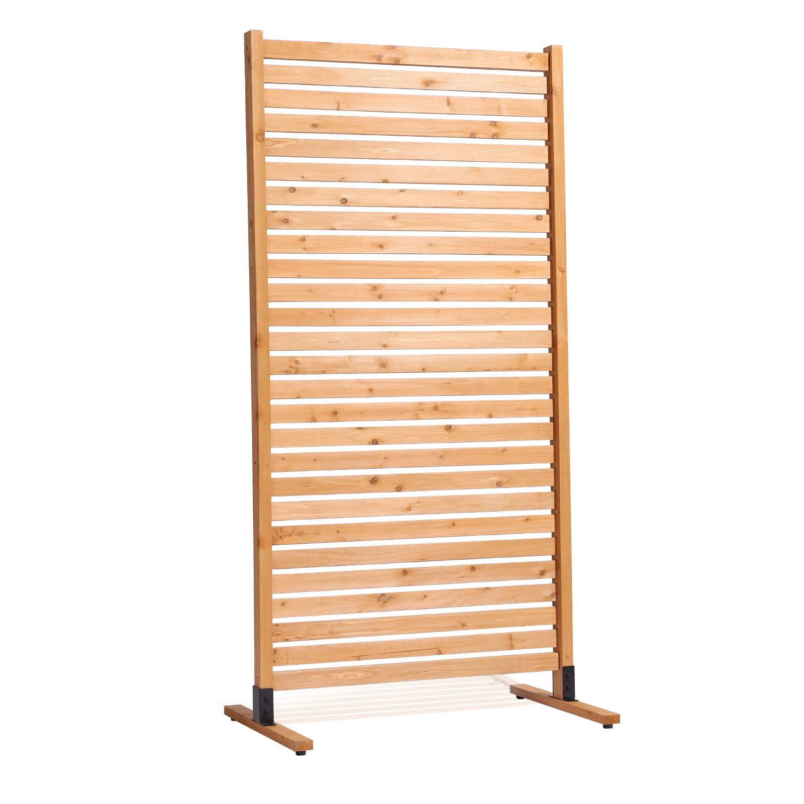 VEVOR Wooden Privacy Screen,36" W x 73" H Outdoor Privacy Screen, Freestanding Wood Privacy Panel with Stand,Outdoor Divider for Balcony Patio Lawn Garden - Image 11