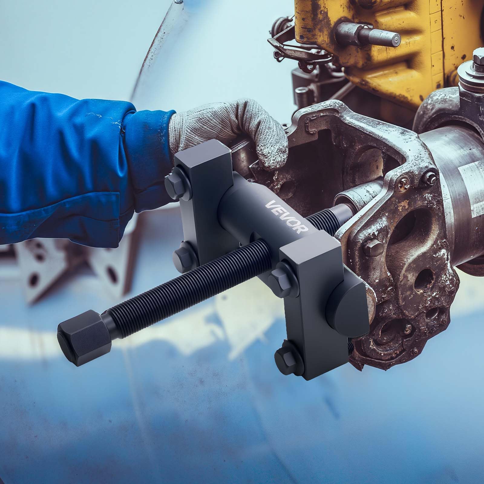 VEVOR Yoke Puller, Made for Class 6-8 Transportation Trucks and Equipment, Heavy Duty Yoke Removal Tool Kit, Automotive Yoke Puller Kit Compatible with Kenworth, Peterbilt, Freightliner, Mack, Volvo - Image 8